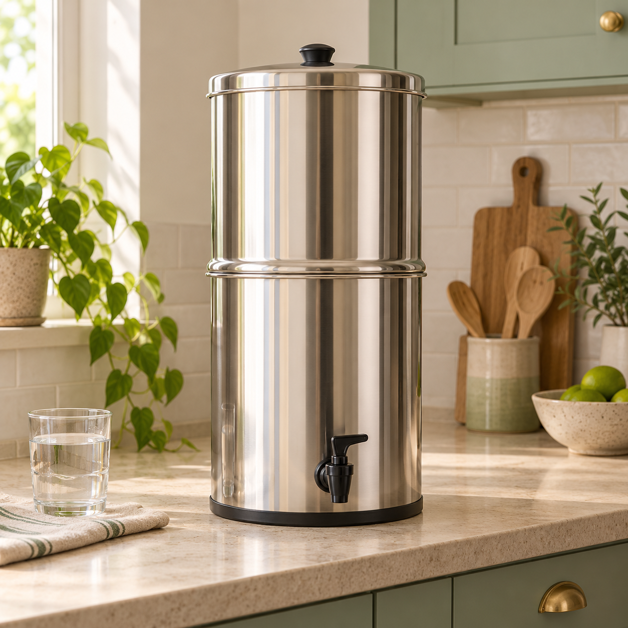 Unbranded stainless steel gravity water filter