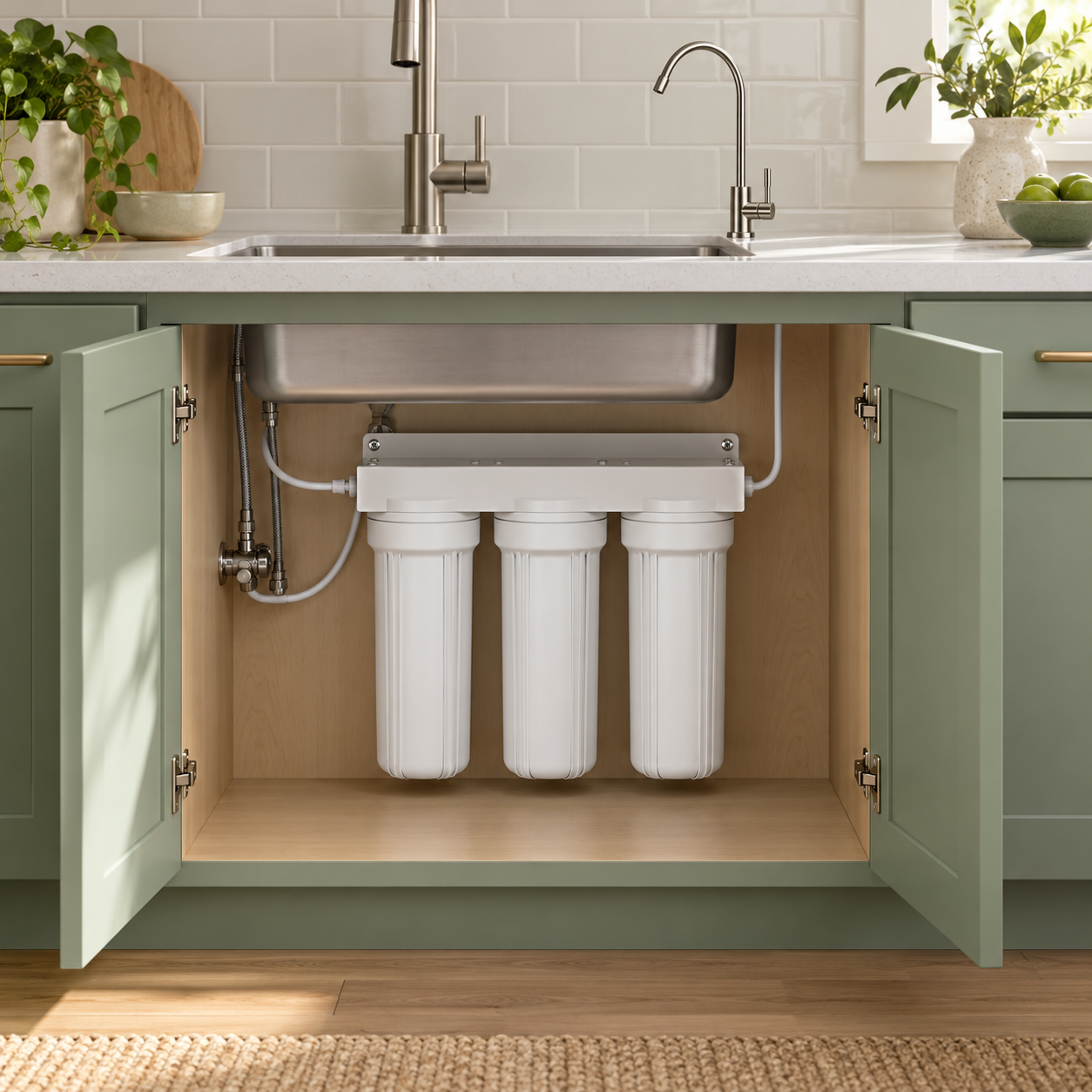Unbranded three-stage under-sink filter